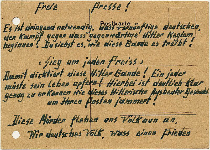 Una postal contra Hitler